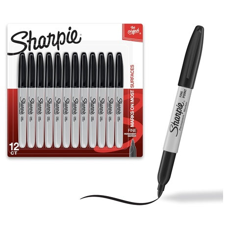 2-Pack of 12-Ct Sharpie Fine Point Permanent Markers