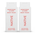 2 Bottles Native Honey Crisp & Cider Body Wash