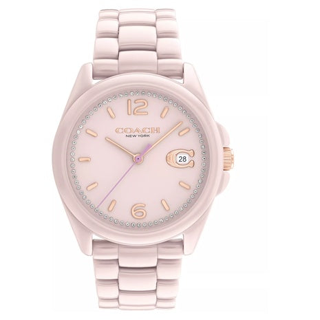 Coach Women's Greyson Blush Ceramic Bracelet Watch
