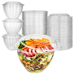 50-Pack 48 Oz Disposable Salad Containers with Lids