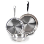 3-Piece T-Fal Pro Tri-Ply Stainless Steel Cookware Set