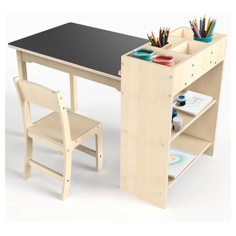 Kids Art Table & Chair Set with Storage