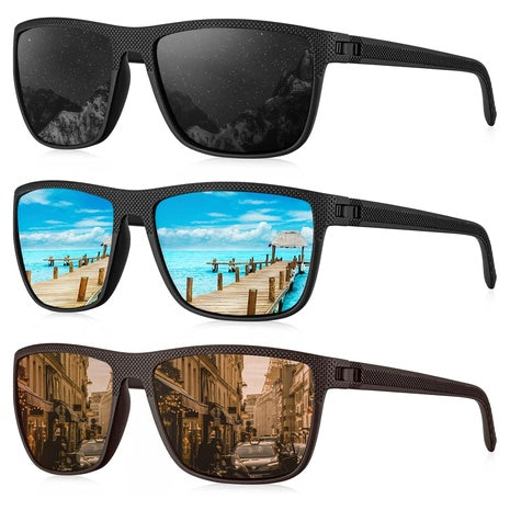 3-Pack Polarized Sunglasses (6 Styles)