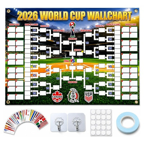 2026 Soccer Tournament Wall Chart Poster