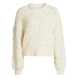 Frame Women's Popcorn Wool Blend Knit Crewneck Sweater