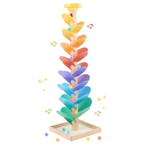 Wooden Marble Run Music Tree Set