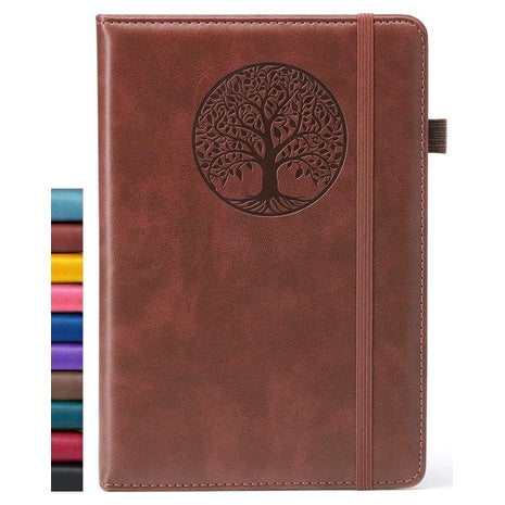 160-Pages Hardcover Leather Lined Journal Notebook (A5)