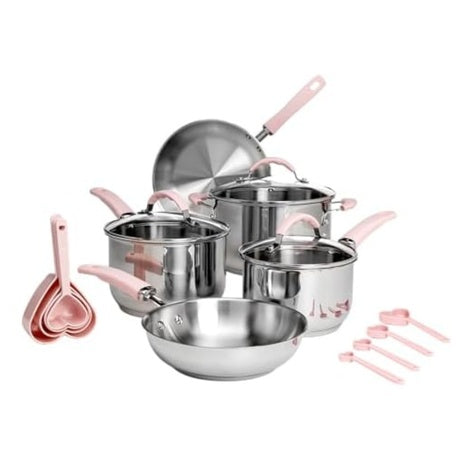 10-Piece Paris Hilton Stainless Steel Pots And Pans Set