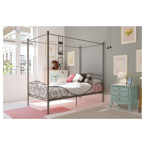 DHP Metal Canopy Kids Platform Bed