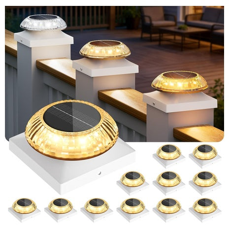 12-Pack Volisun Solar Fence Post Cap Lights