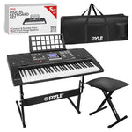 Pyle Digital Musical Karaoke Portable Electronic Piano w/ Case & Stand
