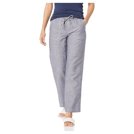 Amazon Essentials Women's Pull On Linen Blend Drawstring Relaxed Fit Wide Leg Pant (Various)