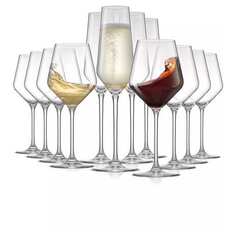 12-Piece JoyJolt Layla Wine Glass Collection