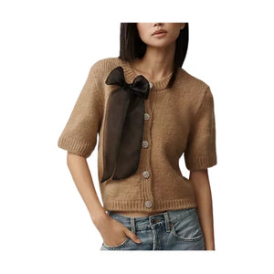 Bow Cardigan Sweater