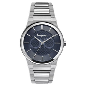 Ferragamo Men's Swiss Sapphire Stainless Steel Bracelet Watch
