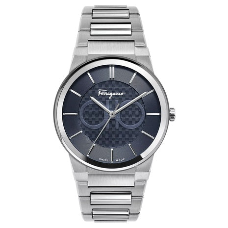 Ferragamo Men's Swiss Sapphire Stainless Steel Bracelet Watch