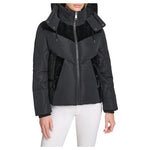 Andrew Marc Women's Tayte Mixed Media Hooded Puffer Jacket