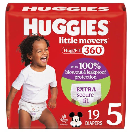 19 Size 5 Huggies Little Movers Diapers