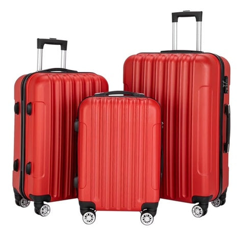 3-Piece Ktaxon Luggage Sets PC+ABS Spinner Suitcase