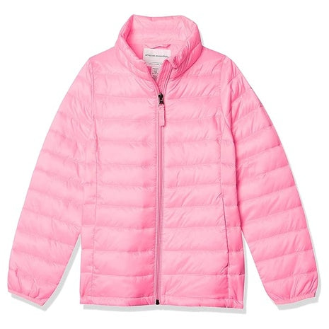 Girls and Toddlers' Lightweight Water-Resistant Packable Mock Puffer Jacket