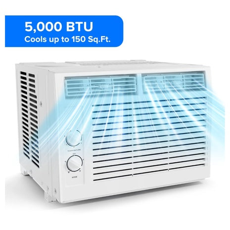 KISSAIR 5,000 BTU 115V U Shaped Window Air Conditioner