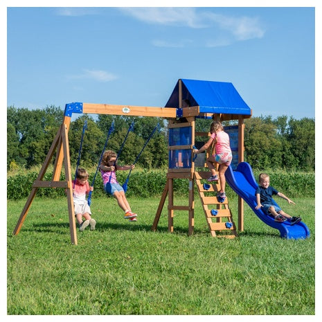 Backyard Discovery Aurora Wooden Cedar Swing Set