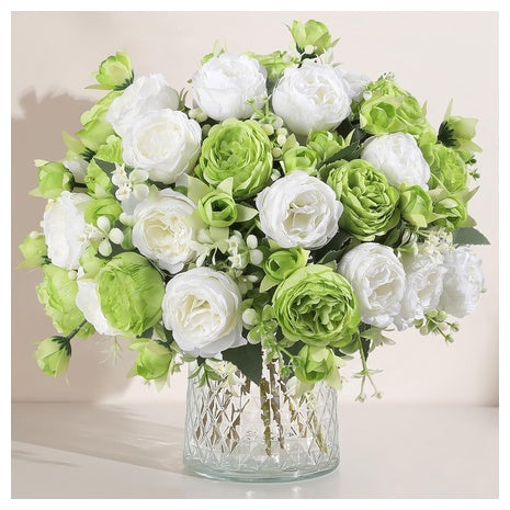 40 Artificial Peony Flowers + 32 Buds