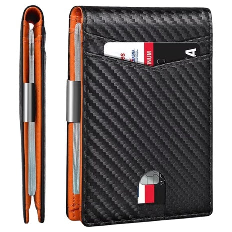 Men's Genuine Leather RFID Blocking Slim Wallet