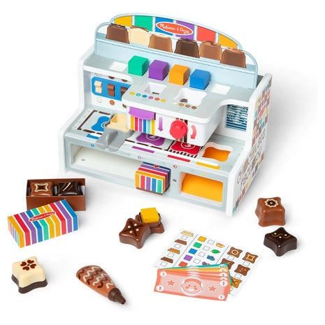 Melissa & Doug Wooden Chocolate Factory Pretend Play Set