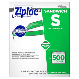 500 SC Johnson Professional Ziploc Sandwich Bags