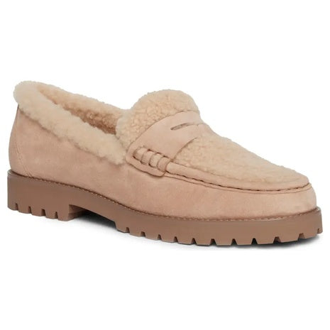 Paige Women's Ellis Genuine Shearling Platform Penny Loafer