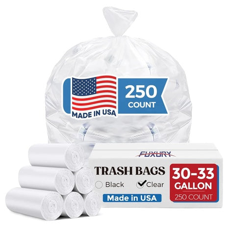 250 Clear 30-33 Gallon Trash Bags