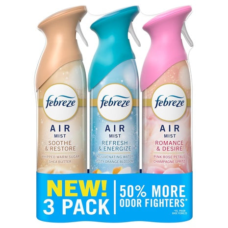3-Pack Febreze Air Freshener Spray (Mood Mix)
