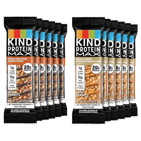 12 Kind Protein MAX Bars Variety Pack (OU-D)