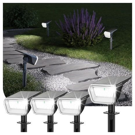 4-Pack Solar Pathway Spot Lights