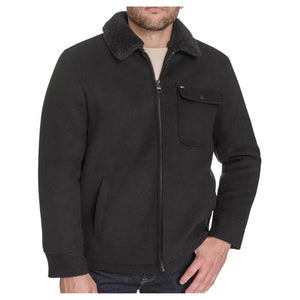 Tommy Hilfiger Men's Wool Blend Jacket with Sherpa Collar