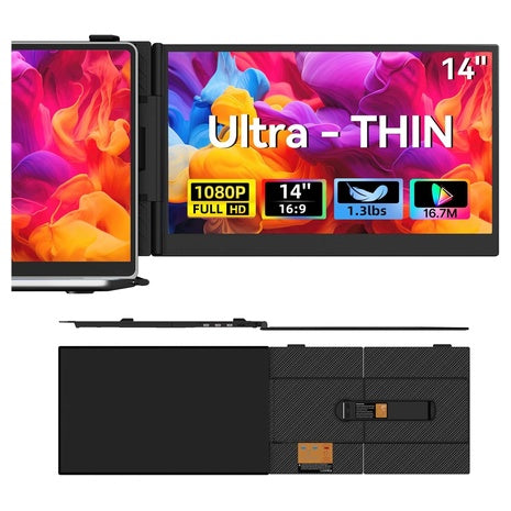 14″ 1080P Laptop Screen Extender Dual Portable Monitor