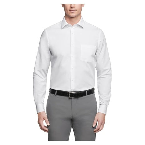 Van Heusen Men's Regular Fit Poplin Solid Dress Shirt