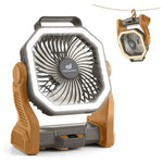 20000mAh 4-Speed Rechargeable Camping Fan W/ 3-Color LED Light