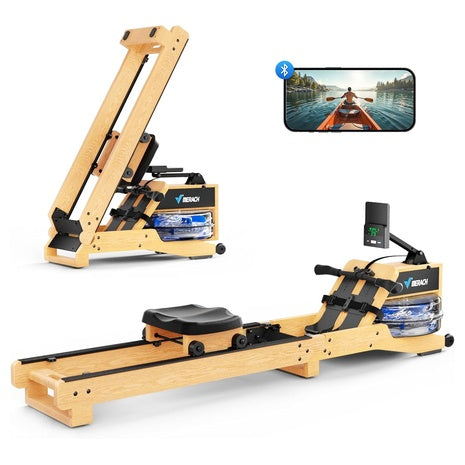 Merach Red Oak Wood Rower Machine