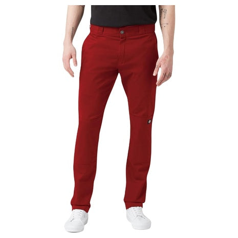 Dickies Men's Cotton Blend Skinny Straight Double Knee Work Pants