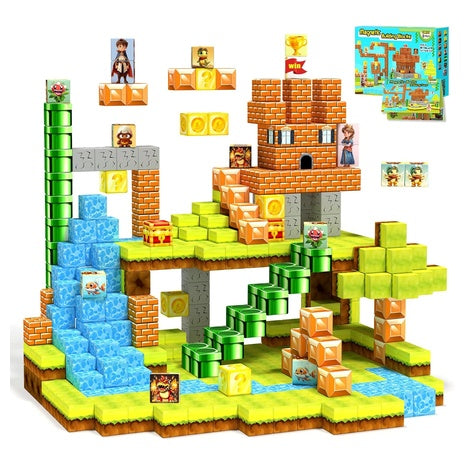 54-Piece Forest Magnetic Building Blocks