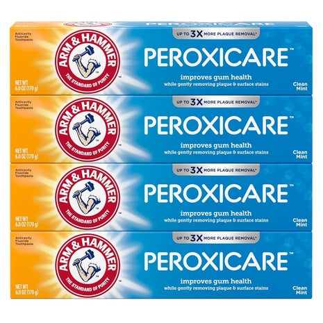 4 Pack Of Arm And Hammer Peroxicare Clean Mint Toothpaste