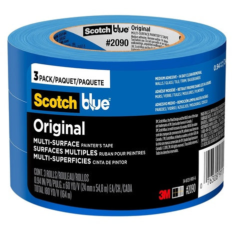 3 Rolls ScotchBlue Original Multi-Surface Painters Tape