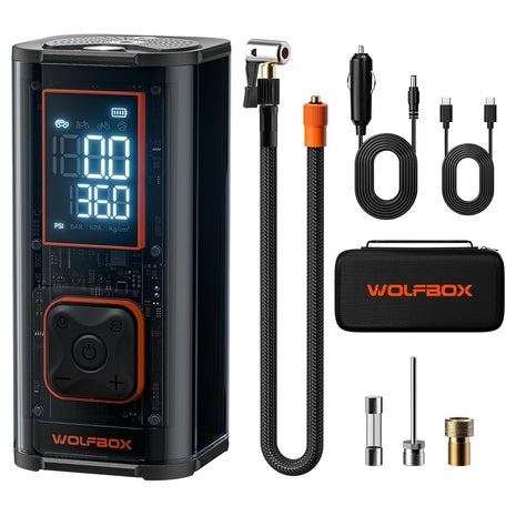 Wolfbox 150PSI Heavy Duty Tire Inflator Portable Air Compressor