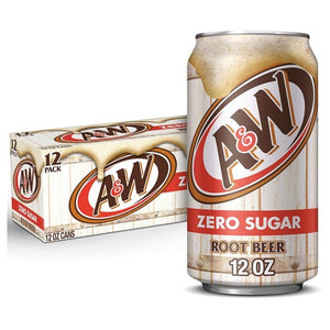 36 Cans A&W Zero Sugar Root Beer Soda