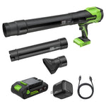Greenworks 24V Cordless Leaf Blower with Battery & Charger