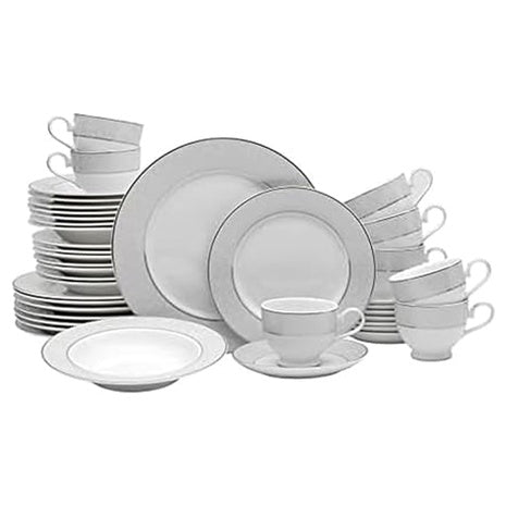 40-Piece Mikasa Parchment Porcelain Dinnerware Set