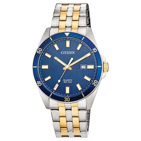 Citizen 42mm Quartz Blue Dial Two-tone Men's Watch