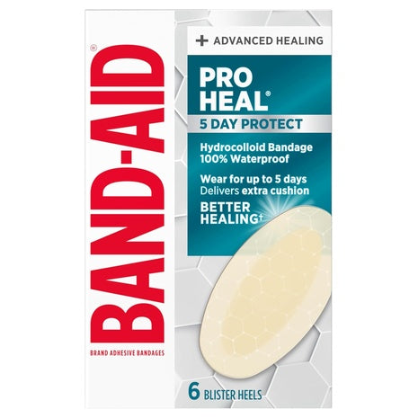 6-Count Band-Aid Brand Pro Heal 5 Day Protect Hydrocolloid Blister Bandages